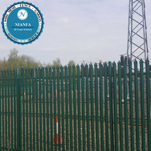 Valla de Seguridad de Acero Entrelazado de Alta Resistencia <span class=keywords><strong>con</strong></span> Puntas Triangulares de 6 pies/1.8 m de Altura <span class=keywords><strong>con</strong></span> Recubrimiento en Polvo - Product Image 6