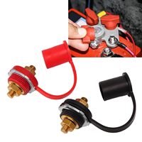 Bornes de batterie en laiton M10 250A, bornes de connexion de batterie rouge et noir pour marine, pour camping-car, pour voiture