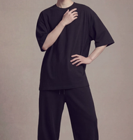 Kaos Pria Lengan Pendek Basic Heavyweight Gaya Minimalis Kasual untuk Sehari-hari