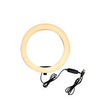 Anneau lumineux LED 26CM, éclairage photographique professionnel, lampe selfie, support de téléphone portable USB, puissance 10W pour vidéo en direct