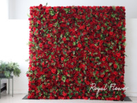 Mur de fleurs en soie en gros, mur de roses rouges, décoration de mariage, différents types, personnalisable, dernières créations, toile de fond