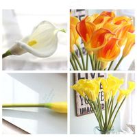 A-999 Hochwertige Künstliche Calla-Lilien in Weinrot und Weiß aus Latex mit Echtgefühl für Hochzeitsdekoration Großhandel