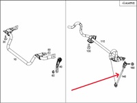 Pour Mercedes-Benz W205 OE A2053230917 2053230917 Accessoires automobiles de haute qualité Pièces de suspension Liaison de stabilisateur avant 4MATIC