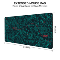 Futurista XXL grande antideslizante impermeable línea brillante alfombrilla de escritorio para juegos alfombrilla de ratón topográfica hecha de goma duradera para PC