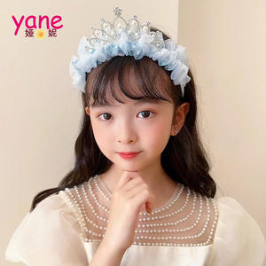 Fascia per capelli ricamata con fiocco in maglia da <span class=keywords><strong>bambina</strong></span> - Product Image 6