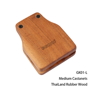 GECKO Castagnettes <span class=keywords><strong>Pied</strong></span> <span class=keywords><strong>Tambourin</strong></span> Set Natural Thailand Rubber Wood Percussion Instruments de musique Tambour <span class=keywords><strong>Tambourin</strong></span> <span class=keywords><strong>Pied</strong></span> - Product Image 2