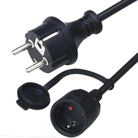 Cable de Extensión de Goma para Exteriores de 100 m con Clasificación IP65 y Enchufe Schuko para Electrodomésticos y Iluminación de Jardín