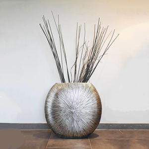 Jarrón de aluminio grande para decoración de centros de mesa de boda - Product Image 5