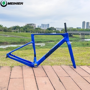 Nouveau cadre de vélo de gravier en fibre de carbone avec tailles S/M/L/XL et boîte à outils, compatible avec les roues 700c - Product Image 6