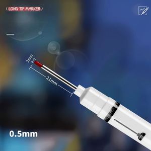 Marqueur permanent à tête longue en plastique, pointe de 0,5 mm, non toxique, écologique, pour tableau blanc, multi-usages, chantier de construction, carrelage - Product Image 4