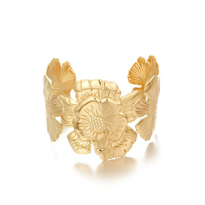 Bracelets de luxe européens et américains transfrontaliers personnalisés exagérés à grandes fleurs bijoux à extrémité ouverte pour la fête des femmes - Product Image 5
