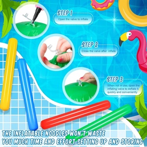 Bâtons gonflables pour piscine, flotteurs colorés en PVC pour jeux aquatiques en extérieur, bâton flottant pour lac, piscine, plage, fête - Product Image 2