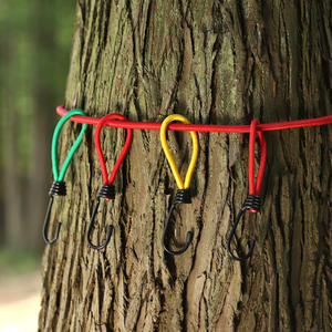 ตะขอเกี่ยวเชือกยางยืดกลางแจ้ง ขนาด 6 มม. ไนลอน 15 ซม. อุปกรณ์เสริมเต็นท์อเนกประสงค์สำหรับยึดผ้าใบกันน้ำและเสาปักพื้น - Product Image 3