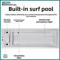 Bain à remous en acrylique pour extérieur, idéal pour cour et villa, avec fonctions de massage intelligentes et de température constante