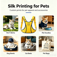 Logos personnalisés sérigraphiés pour les marques d'animaux de compagnie. Convient aux étiquettes pour animaux de compagnie, aux vêtements, aux sangles et aux laisses.