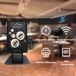 Chấp Nhận Nhiều Thanh Toán Wifi 21.5 Inch Màn Hình Cảm Ứng Tự Dịch Vụ Đặt Hàng Máy Tính Để Bàn Kiosk Trong Nhà Hàng - Product Image 3