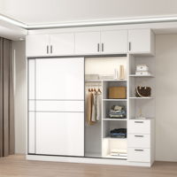 Armoire moderne en bambou écologique pour salon et chambre à coucher, imperméable et ignifuge, installation facile, garantie de 3 ans