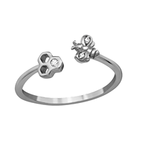Bague abeille en argent Sterling 925 de qualité supérieure, bijoux en plaqué or 18k pour femmes