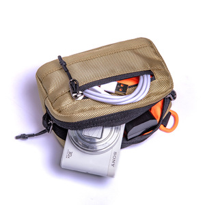 Nouvelle <span class=keywords><strong>sacoche</strong></span> portable vintage en tissu Oxford avec fermeture éclair pour <span class=keywords><strong>appareil</strong></span> <span class=keywords><strong>photo</strong></span> <span class=keywords><strong>reflex</strong></span> monoculaire, petit format carré, pour cartes et piles - Product Image 4