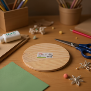 Base in legno ILAN rotonda 10x1 cm per artigianato e progetti fai da te - Product Image 3