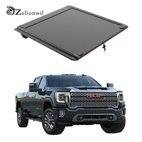 Zolionwil Couvre-caisse de camion rétractable à double verrouillage avec feu stop LED pour GMC Sierra 1500 2500 5.8ft 8ft 2012-2025