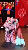Lion danse dessin animé Costume Performance accessoire lion chinois danse Performance Double robe célébration série rouge