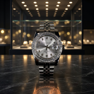 Montre Dayjusts Shiny S-Logo Silver Stone Jubilee Band Custom 39mm 36mm 41mm Dayjust S logo Mouvement Seiko NH35 Diver Analogique MOD - Product Image 2