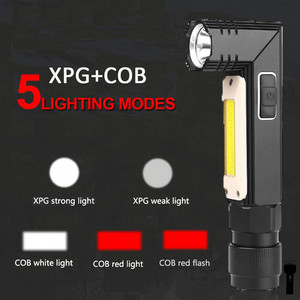 Lampe de travail COB rechargeable par USB à rotation de 90 degrés, lampe d'inspection magnétique portable avec rotation à 360 degrés - Product Image 2
