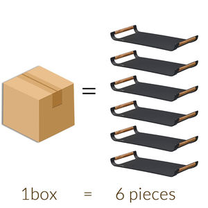 Sigarten, bandeja de <span class=keywords><strong>desayuno</strong></span> grande rectangular blanca moderna con asas de Metal para mesa de centro decorativa para interiores/exteriores - Product Image 5