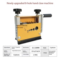 Machine à dénuder les fils en cuivre portable, 8 trous, 0,5-20 mm, dénudeur manuel à manivelle pour projets de recyclage des fils
