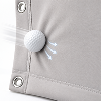 Écran de simulateur de golf gris à contraste élevé, ignifuge, triple couche, 4K, commercial, acoustique, pour simulateur de golf, écran d'impact pour le tir