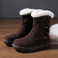 Bottes à franges en daim pour femmes, bottes d'hiver de créateur, vente en gros directe d'usine