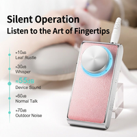 Outil de polissage des ongles silencieux et absorbant les chocs, perceuse à ongles portable avec batterie rechargeable pour une utilisation confortable