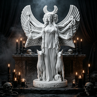 Grande statue de la déesse grecque Hécate, statue en marbre blanc sculptée à la main pour la décoration de villa