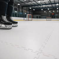 Dalles de patinoire synthétique UHMWPE haute densité Udine, auto-lubrifiantes, pour entraînement intérieur et extérieur