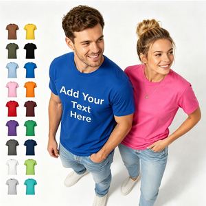 High Quality 200Gsm Men <b>Tshirt</b> for Promotional Business Team Gift Event Oversize Blank Print Custom Logo Cotton T-Shirt - Product Image 1