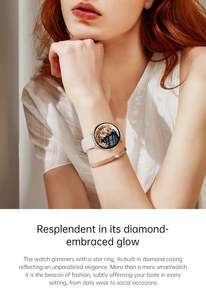 <span class=keywords><strong>Montre</strong></span> connectée pour femmes : écran 1,19'', surveillance de la fréquence cardiaque et de l'oxygène, étanche IP68, longue autonomie de la batterie, fitness et élégance quotidienne - Product Image 4