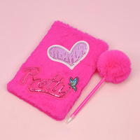Cuaderno de Peluche con Bolígrafo, Caja de Regalo en Forma de Corazón, Set de Regalo de Recuerdo para San Valentín, Kit de Diario, Estilo Fresco