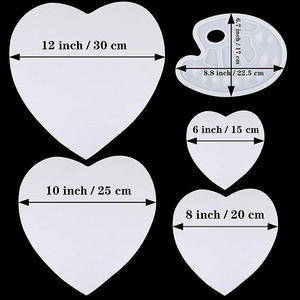 <span class=keywords><strong>Toile</strong></span> tendue en coton vierge en forme de cœur pour artistes - Product Image 4