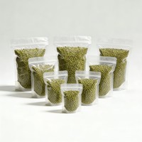 Sachet Doypack Premium Personnalisé Transparent Imprimé Qualité Alimentaire Refermable Haute Barrière pour l'Emballage des Haricots Mungo