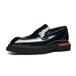 Nouvelles Chaussures Habillées Tendance pour Hommes en Cuir Italien à Talon Haut et Style Long, Idéales pour Affaires et Mariages - Product Image 3