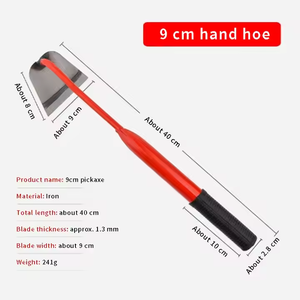 9cm Multi-purpose Red <b>Iron</b> Tip Steel Handle Easy Hand for Backyard Weeding and Soil Loosening - Product Image 4