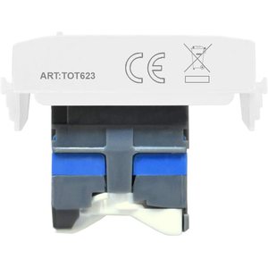 White Telephone Socket Compatible With Vimar Plana <b>Wall</b> <b>Plate</b> TEL Outlet - Product Image 2