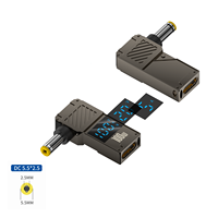 Connecteur d'alimentation à angle coudé USB-C femelle vers DC mâle haute efficacité PD 100W, convertisseur de charge rapide 5A avec affichage numérique de la puissance