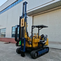 Foreuse hydraulique solaire pliable pour pieux à vis, à transport rapide, pour forage DTH, certifiée CE