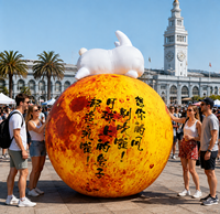 Lapin gonflable personnalisé sur le thème de la poésie pour la décoration d'événements festifs, la publicité commerciale, les événements de carnaval