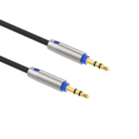 Câble d'extension audio Jack 3.5mm plaqué or 1m OEM PVC 3.5mm câble audio vidéo pour haut-parleur de voiture