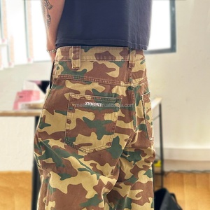 Jeans camouflage pour homme de haute qualité, coupe droite, 100% coton, denim épais, jeans de créateur - Product Image 2