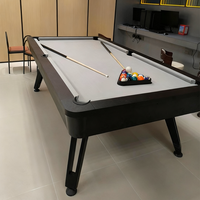 Table de billard professionnelle de 7 pieds pour l'intérieur/l'extérieur, table de billard à neuf boules en caoutchouc durable moderne, vente chaude, personnalisable pour la famille et le club