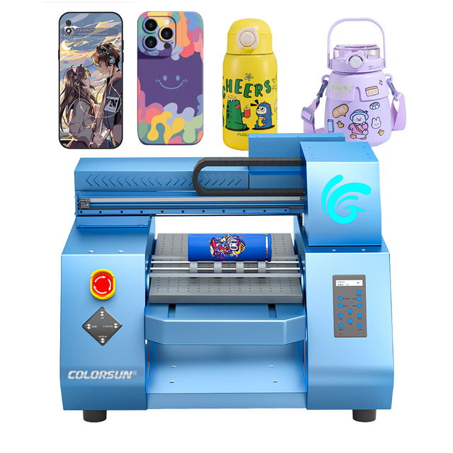 A3 UV Printer Multifunction XP600 2 Heads Inkjet Printers Logo Printing Glass Bottle Mug Phone Case Uv Flatbed Printer